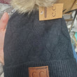 Load image into Gallery viewer, CC Beanies Modern Print w/natural pom