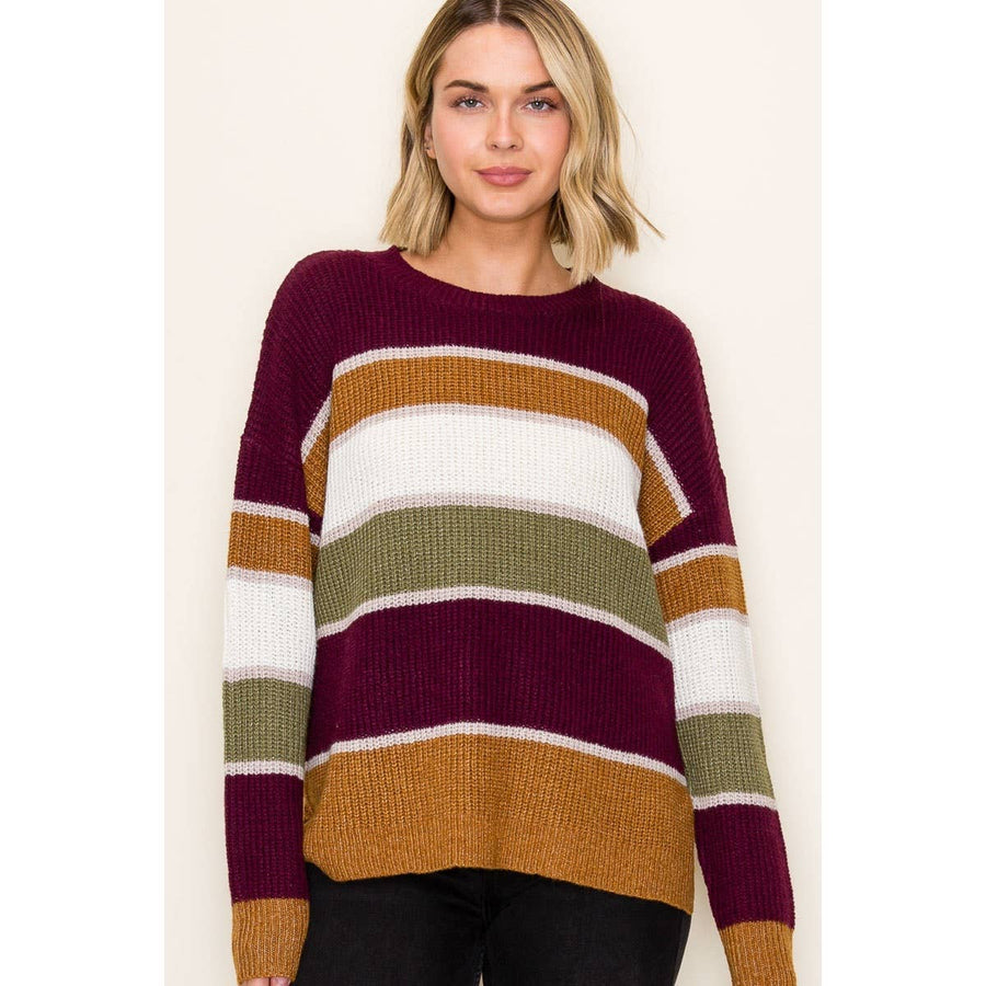 Multi Color Blocked Sweater