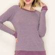Load image into Gallery viewer, Raglan Sleeve Stripe Terry Top

