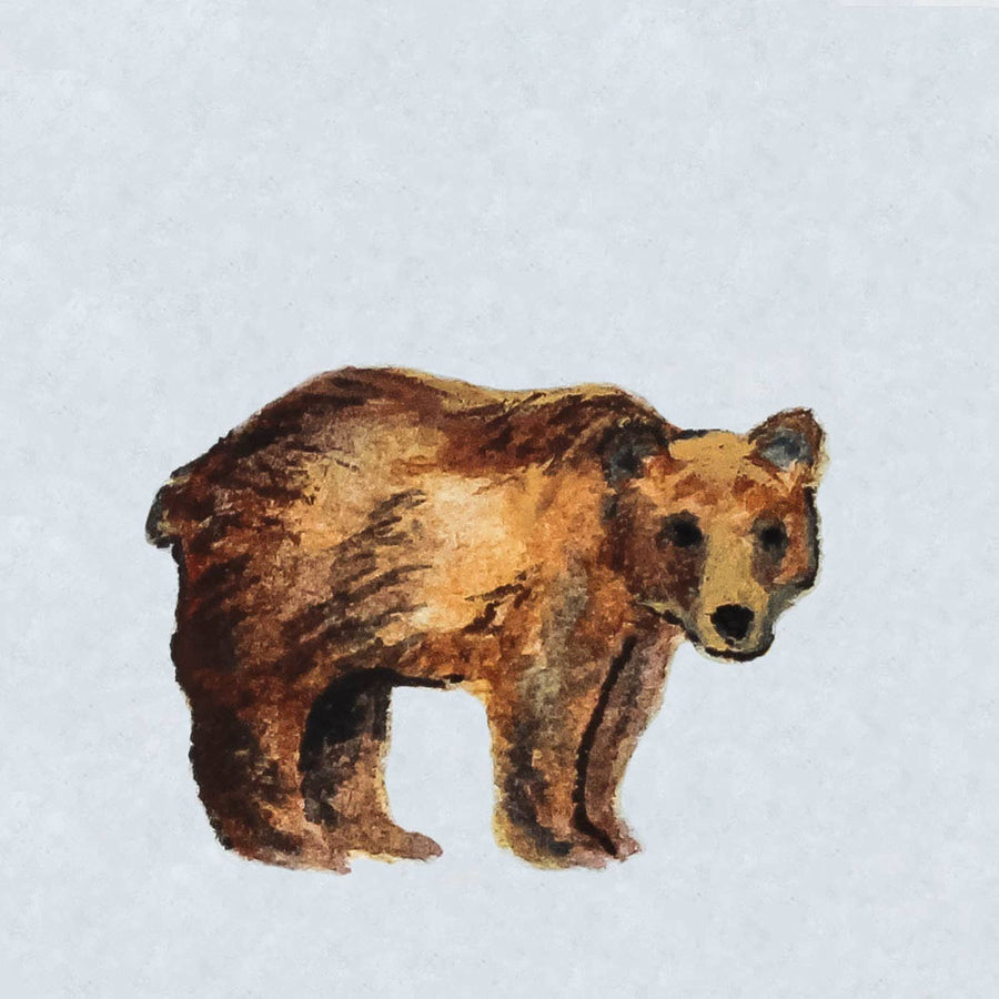 Magnet - 1" Bear Watercolor Print