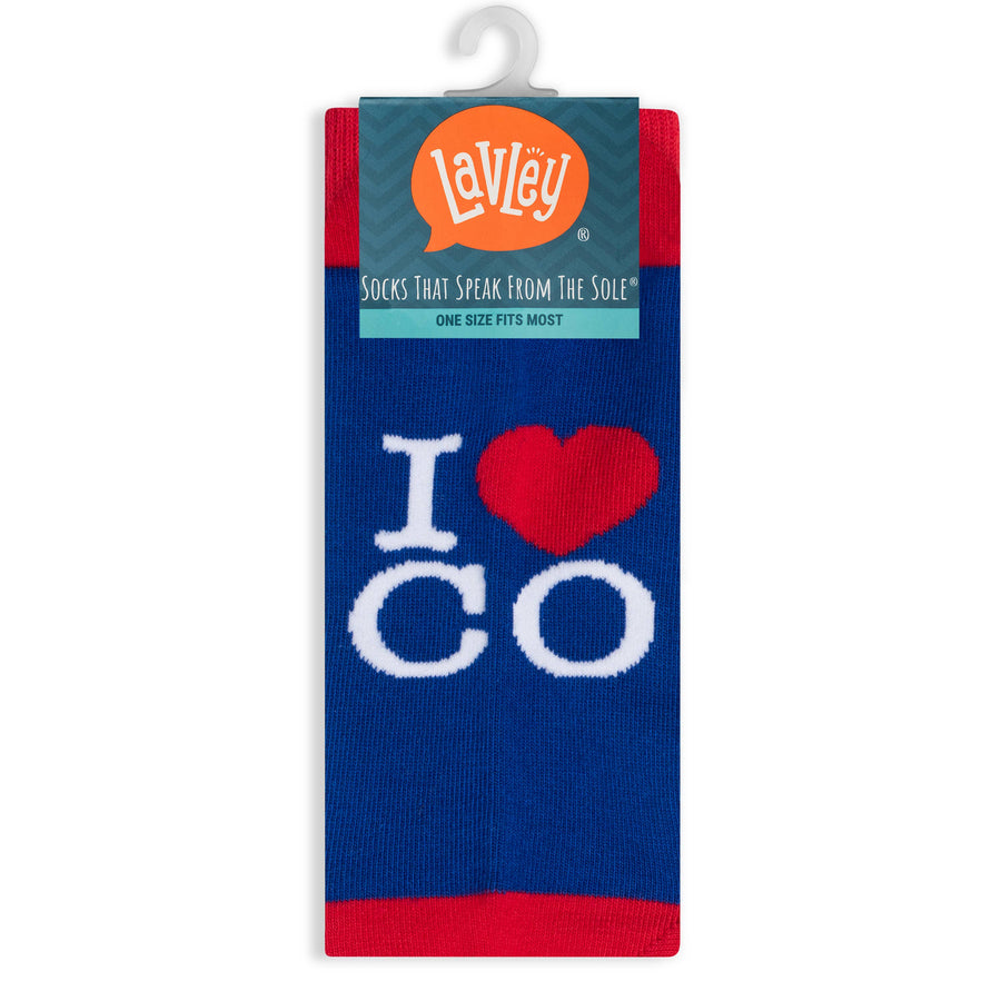 Lavley - I Heart CO Colorado Socks (Blue)