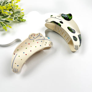 Spotted Puppy Hair Claw Clip