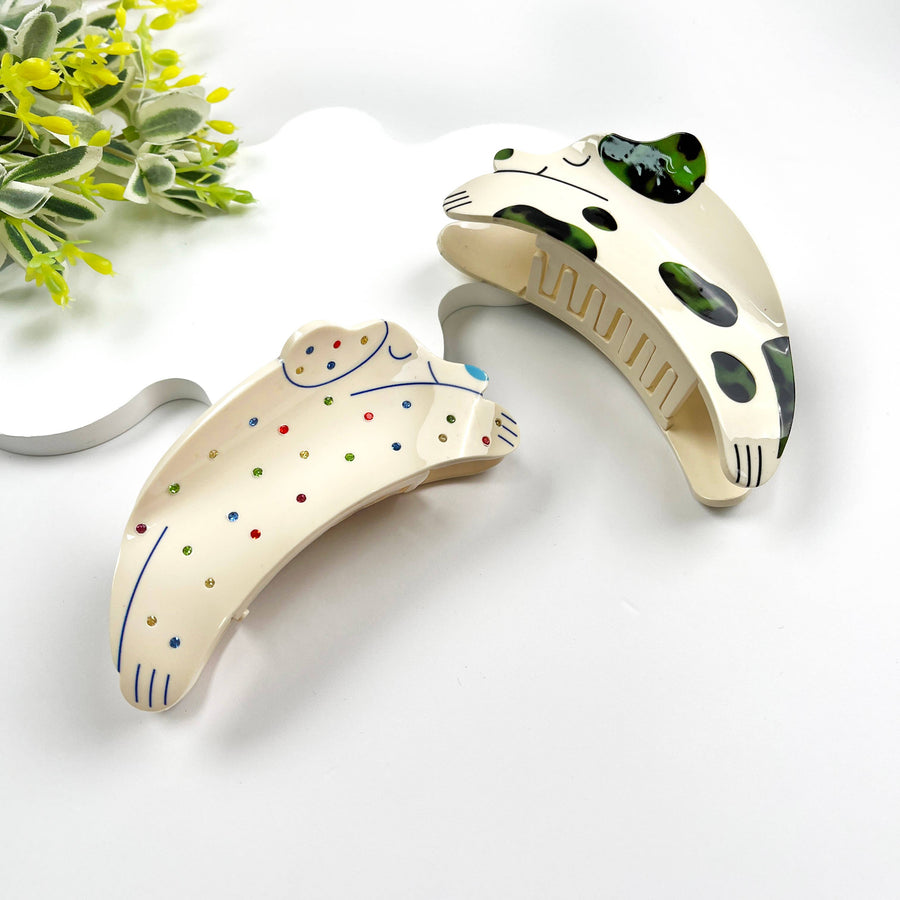Spotted Puppy Hair Claw Clip