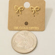 Load image into Gallery viewer, Fame - Gold Dipped Wire Ribbon Bow Stud Earrings
