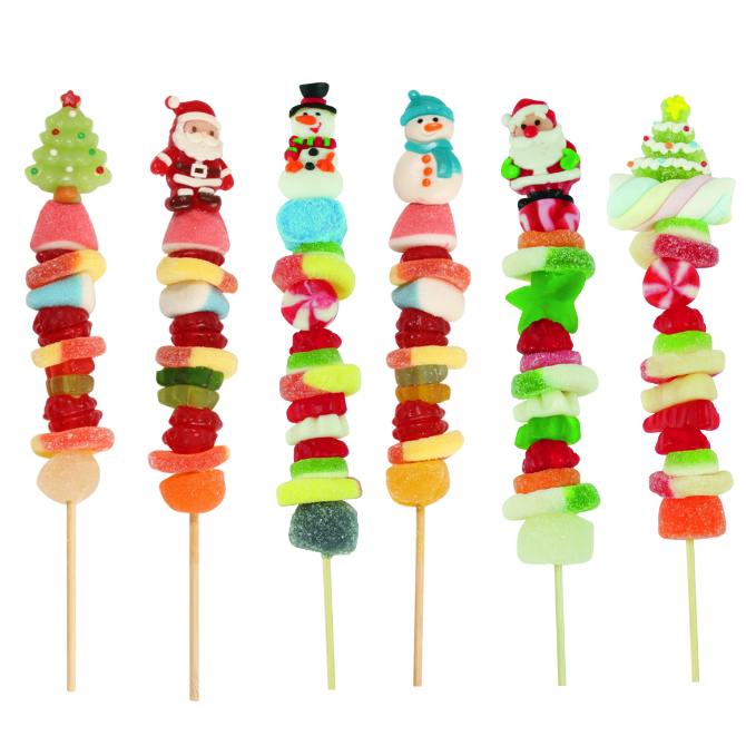 Gummy Kabobs - Christmas