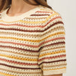 Load image into Gallery viewer, Be Cool - Stripe Textured Sweater Tee
