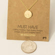Load image into Gallery viewer, Gold Dipped Etched Mountain Coin Pendant Necklace
