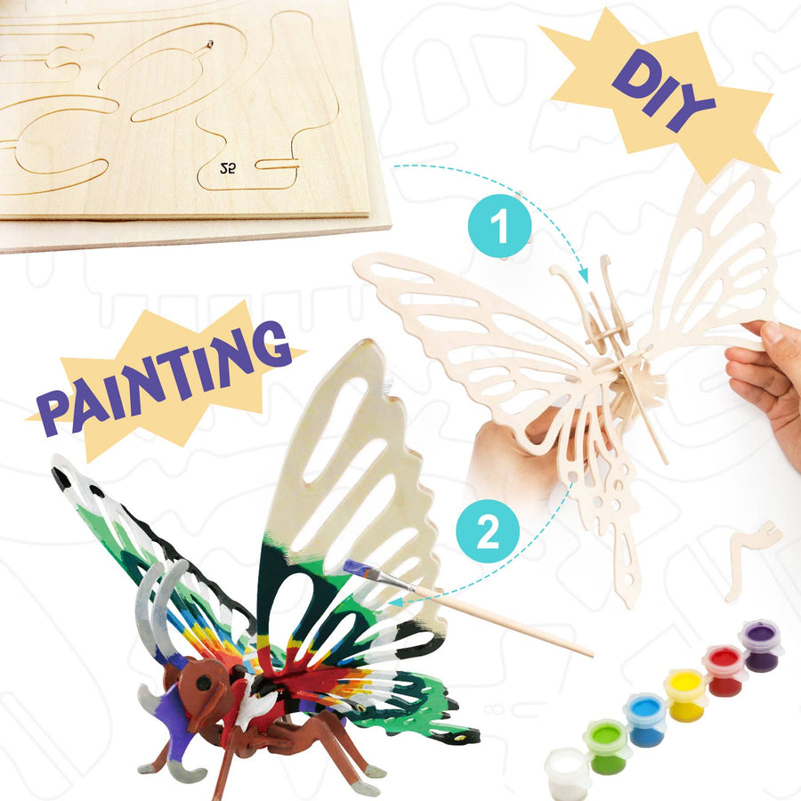 3D Puzzle & Paint: Butterfly