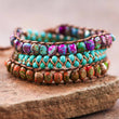 Load image into Gallery viewer, Mia - Leather Cord Wrap Bracelet, Healing Stone Bracelet - 7509
