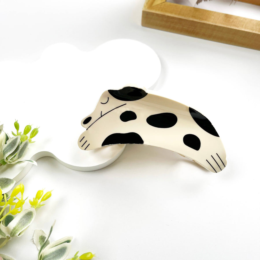 Spotted Puppy Hair Claw Clip