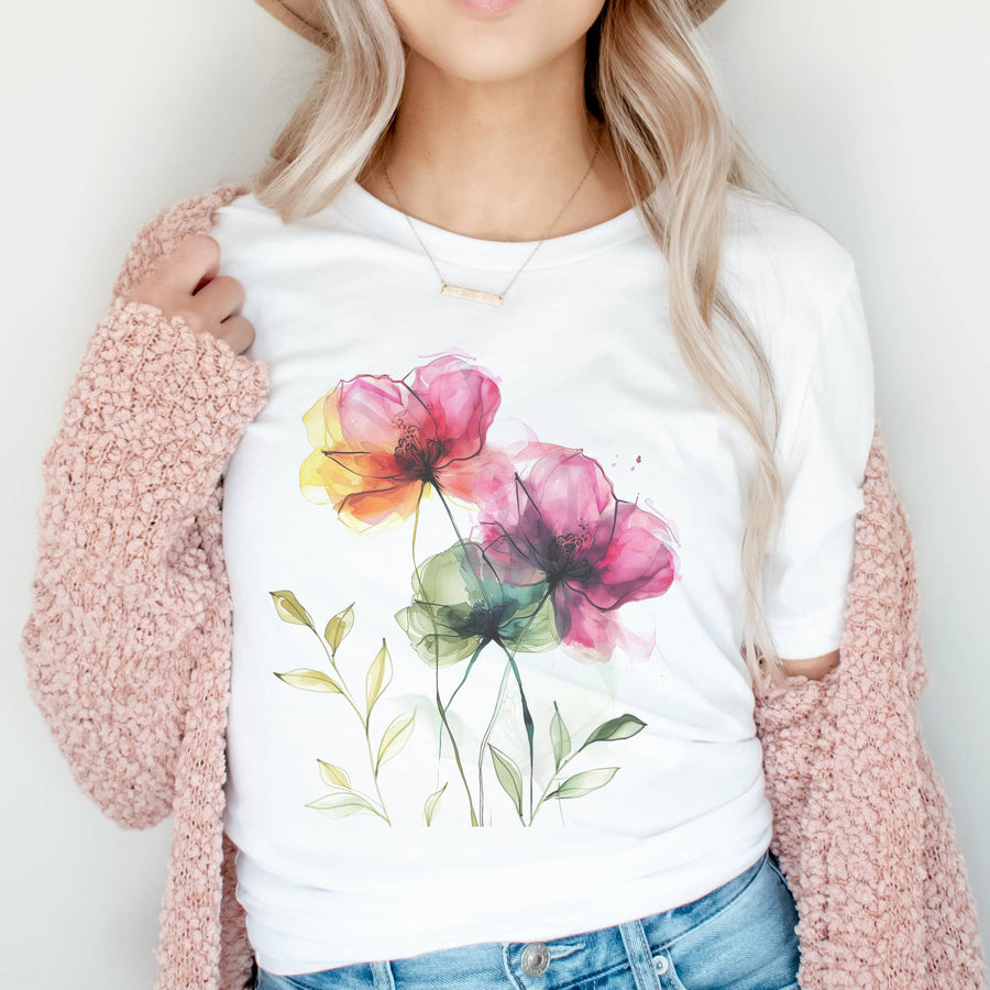 Poppy Watercolor Tee