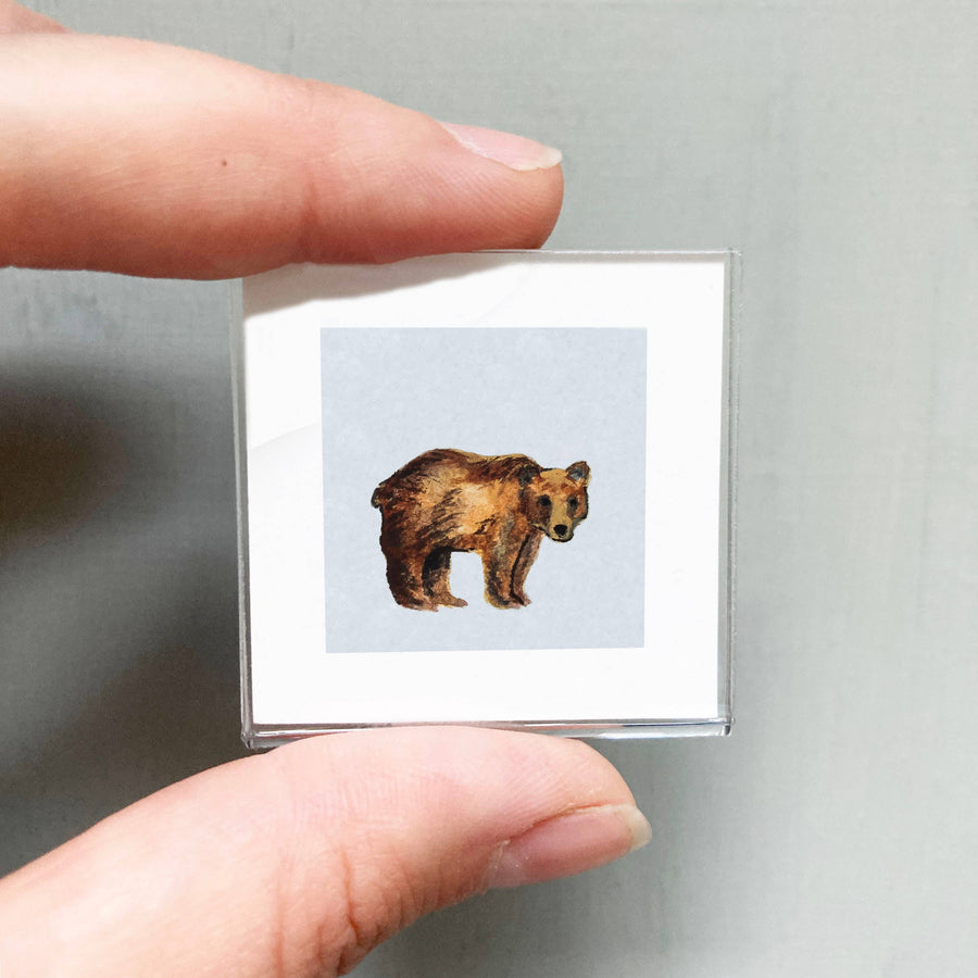 Magnet - 1" Bear Watercolor Print