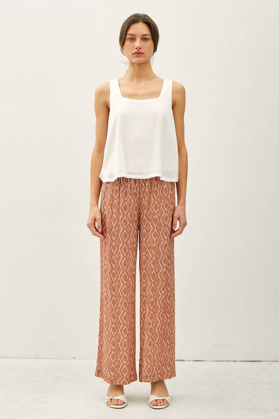 Breezy Wide Leg Printed Pant