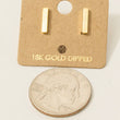 Load image into Gallery viewer, Fame - Gold Dipped Dainty Mini Bar Stud Earrings
