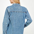 Load image into Gallery viewer, Denim Distressed Shacket
