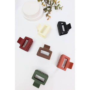 Matte Small Rectangle Hair Claw