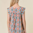 Load image into Gallery viewer, Doe and Rae - Banded Shoulder Print Top
