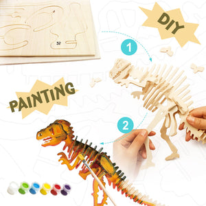 3D Puzzle & Paint: T-Rex