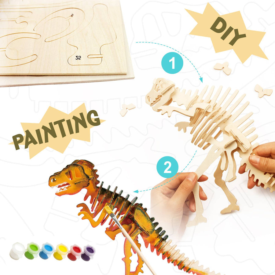 3D Puzzle & Paint: T-Rex