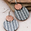 Load image into Gallery viewer, Mia - Chic Printed Cork Dangle Earrings - 6837

