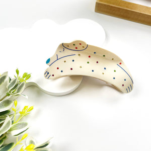 Spotted Puppy Hair Claw Clip