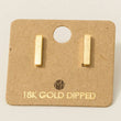 Load image into Gallery viewer, Fame - Gold Dipped Dainty Mini Bar Stud Earrings

