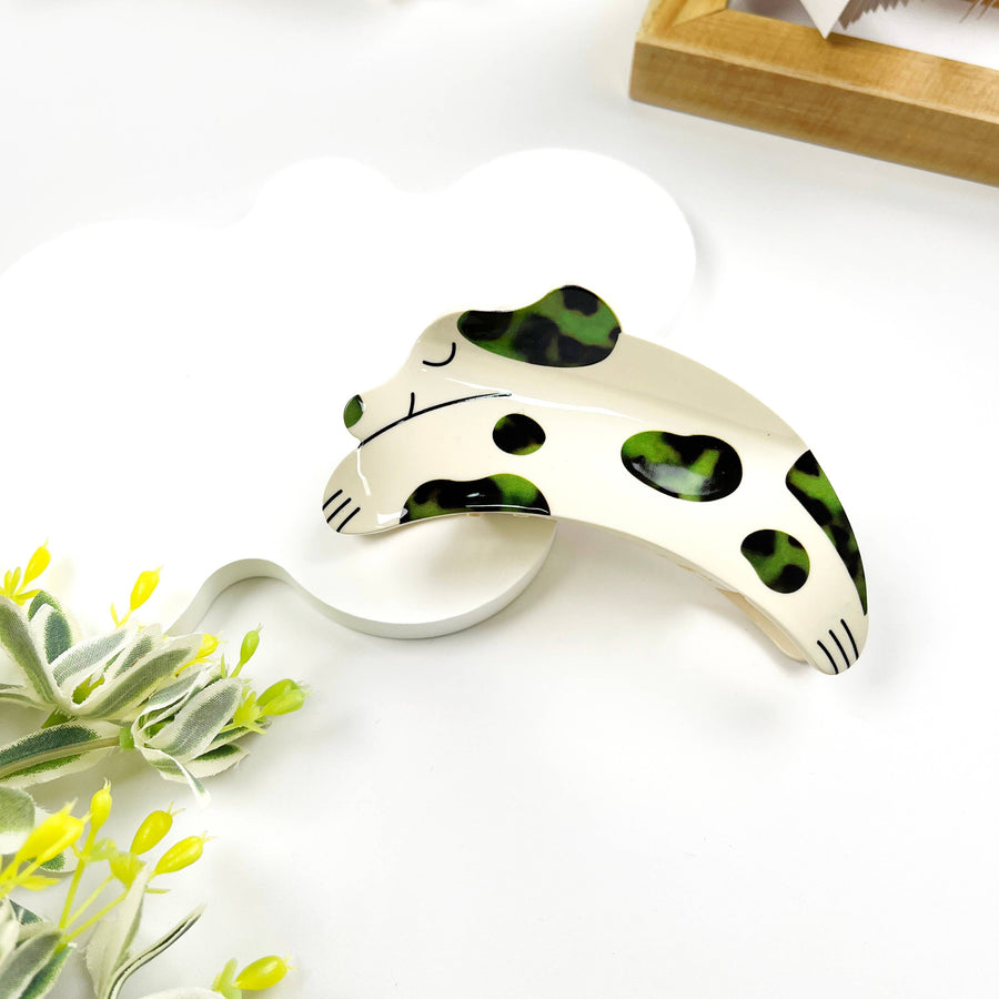 Spotted Puppy Hair Claw Clip