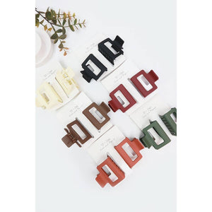 Matte Small Rectangle Hair Claw