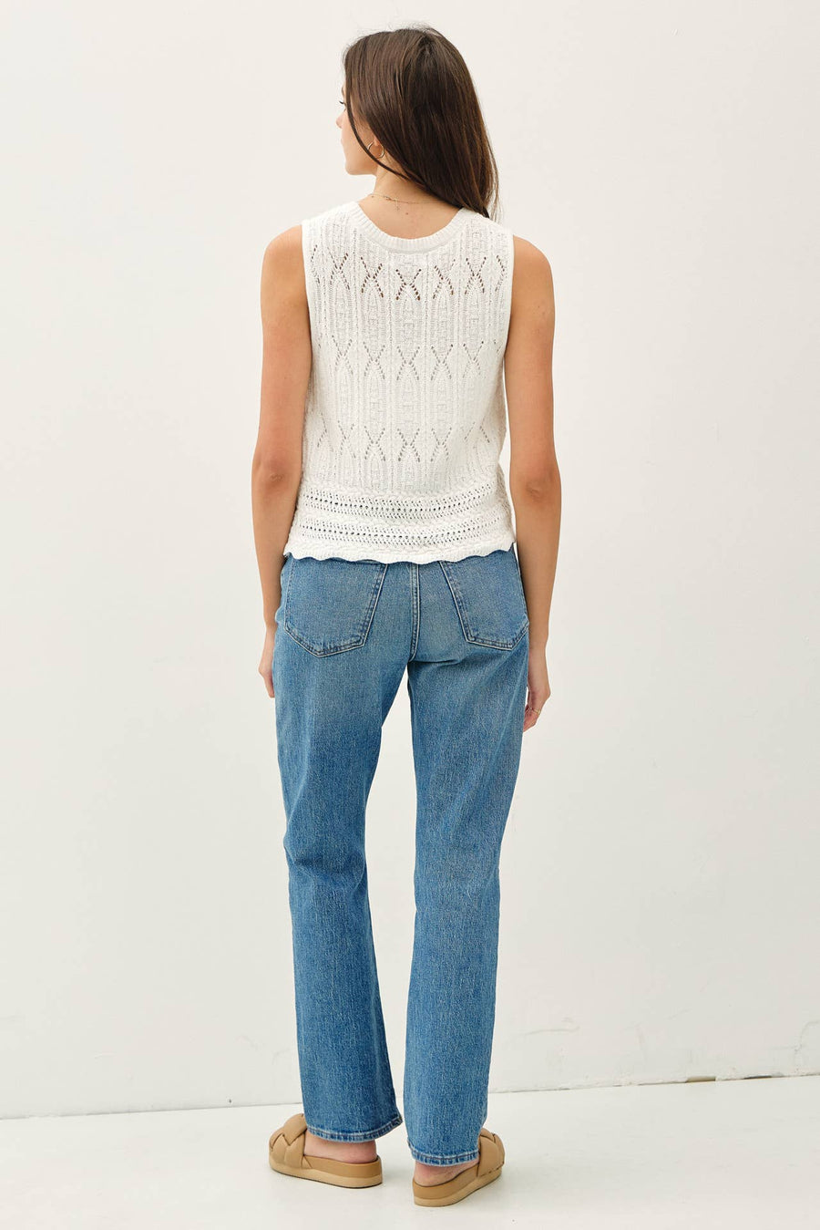 Crochet Knit Sweater Vest