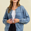 Load image into Gallery viewer, Doe &amp; Rae - DENIM BOMBER JACKET
