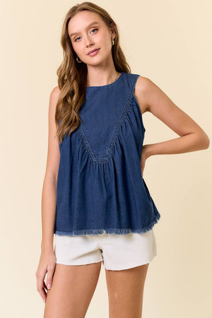Tencel Chambray Swing Tank