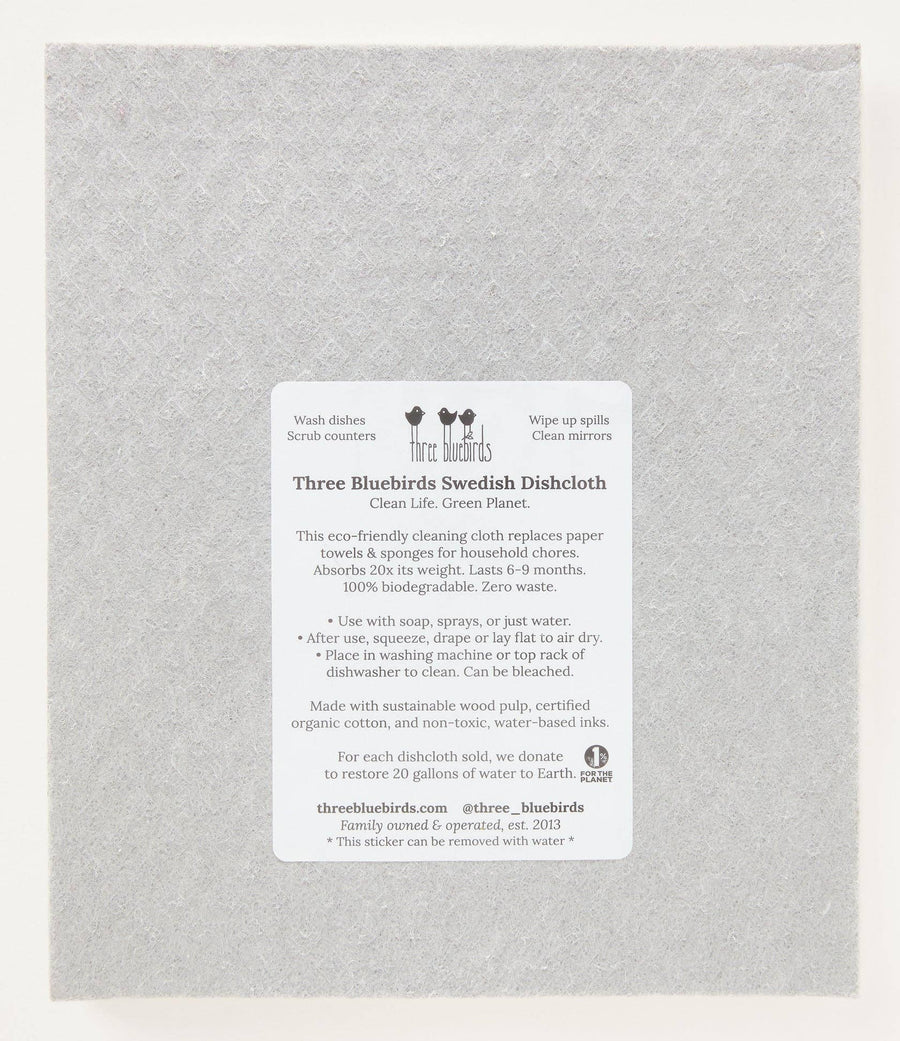 Swedish Dishcloths - Lemon Lime on Grey