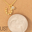 Load image into Gallery viewer, Horse Shoe And Cz Charm Necklace

