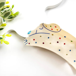 Spotted Puppy Hair Claw Clip