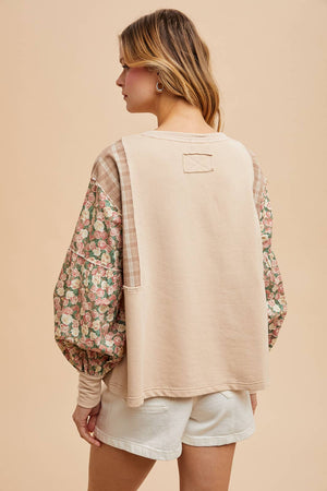 French Terry Spliced Top