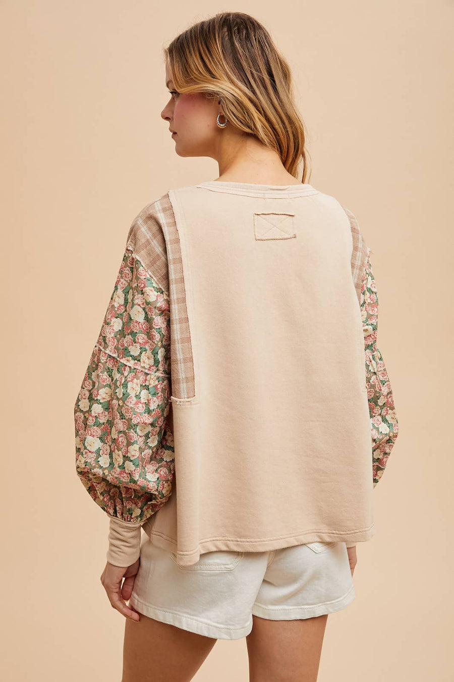 French Terry Spliced Top