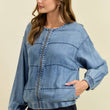 Load image into Gallery viewer, Doe &amp; Rae - DENIM BOMBER JACKET
