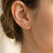 Load image into Gallery viewer, Fame - Gold Dipped Wire Ribbon Bow Stud Earrings
