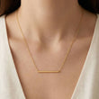 Load image into Gallery viewer, Cylinder Bar Pendant Necklace
