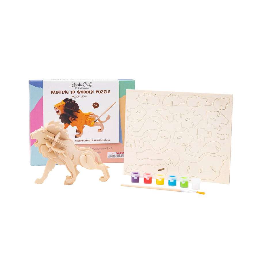 3D Puzzle & Paint: Lion