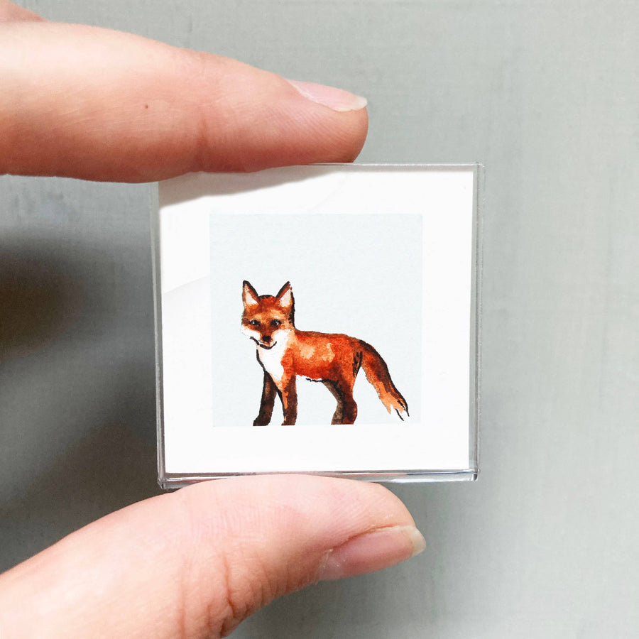 Magnet - 1" Fox Watercolor Print