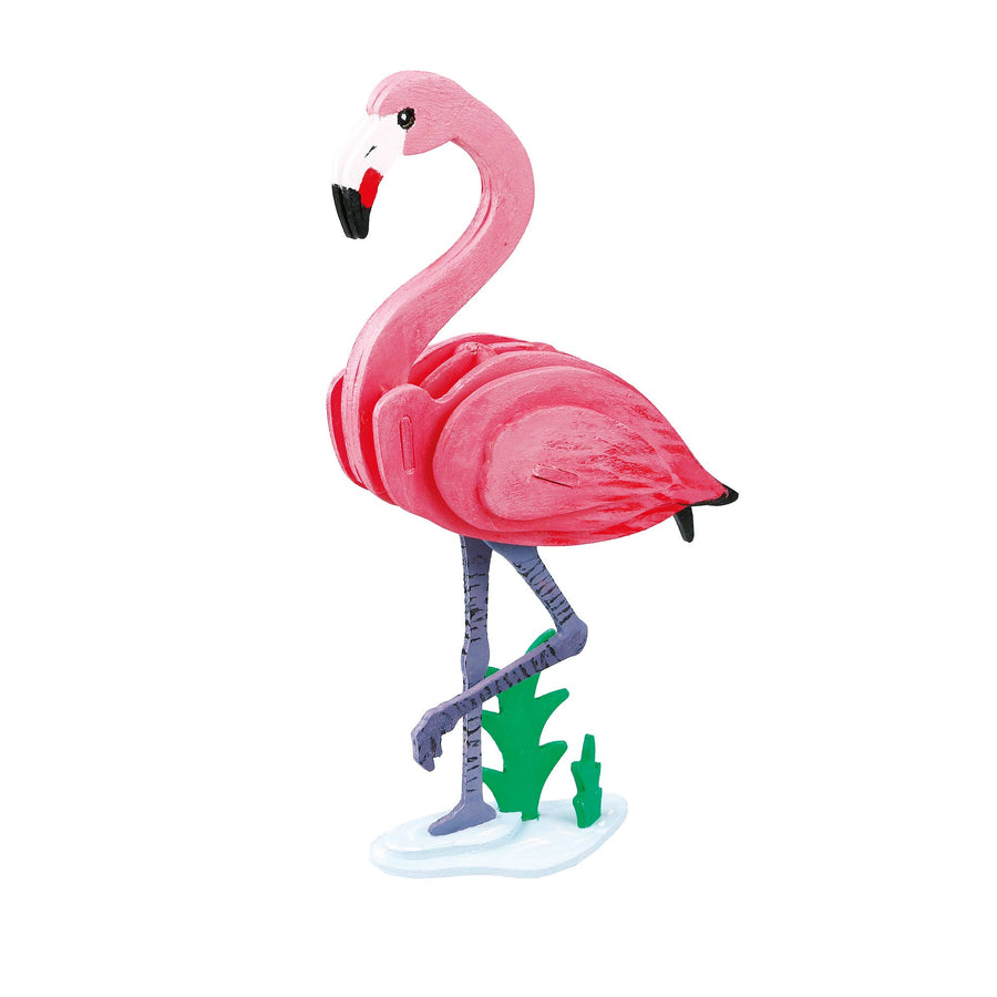 3D Puzzle & Paint: Flamingo