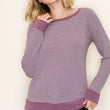 Load image into Gallery viewer, Raglan Sleeve Stripe Terry Top
