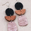 Load image into Gallery viewer, Mia - Cork &amp; Leather Earrings
