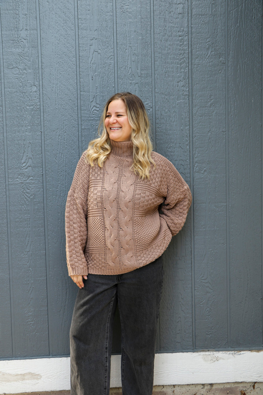 Braided sweater