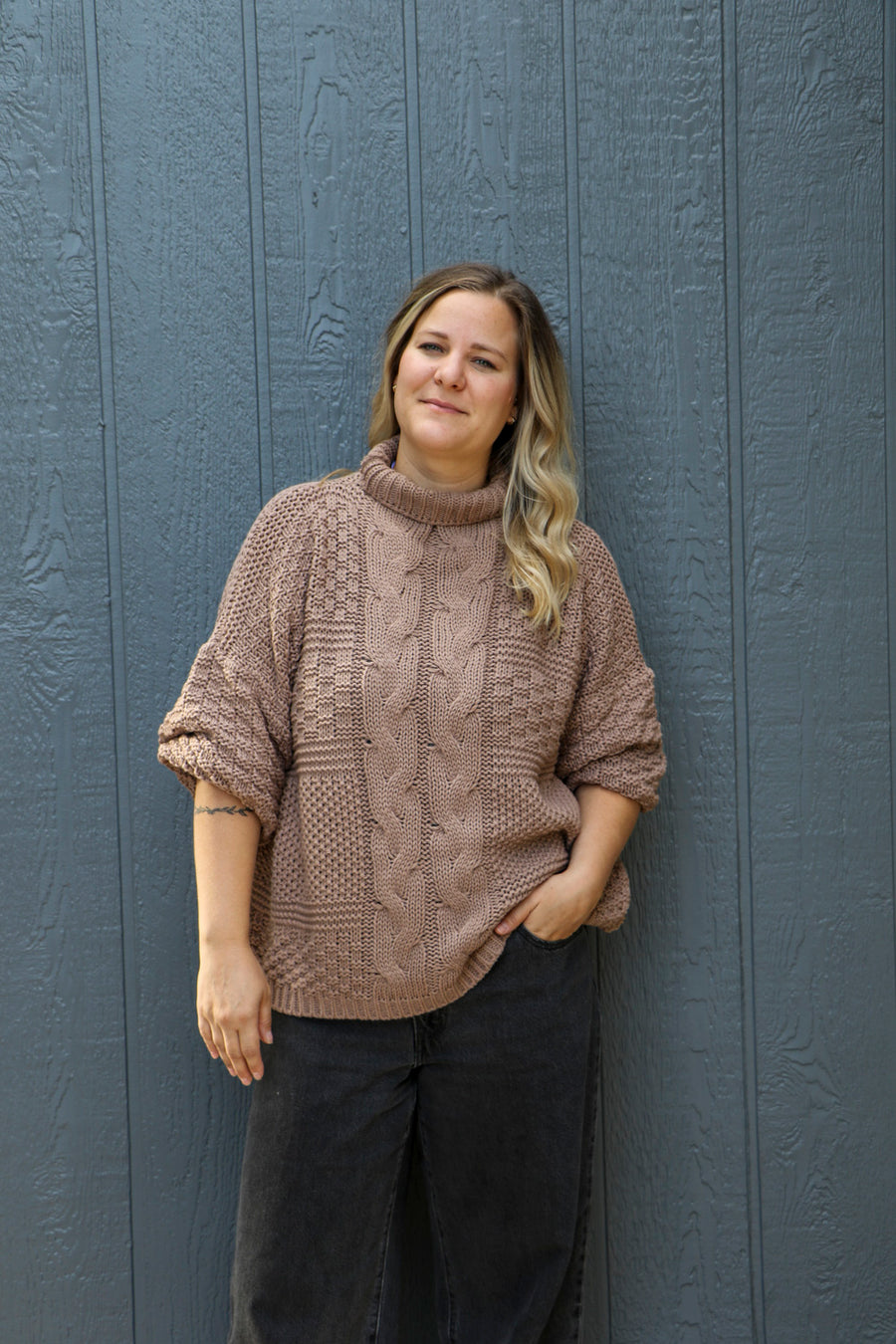 Braided sweater