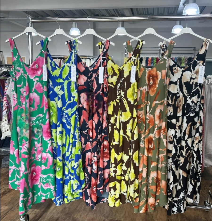 Sleeveless floral dress