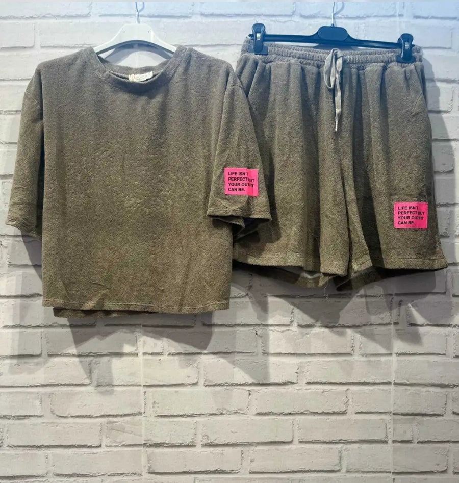 Towel tee & shorts set