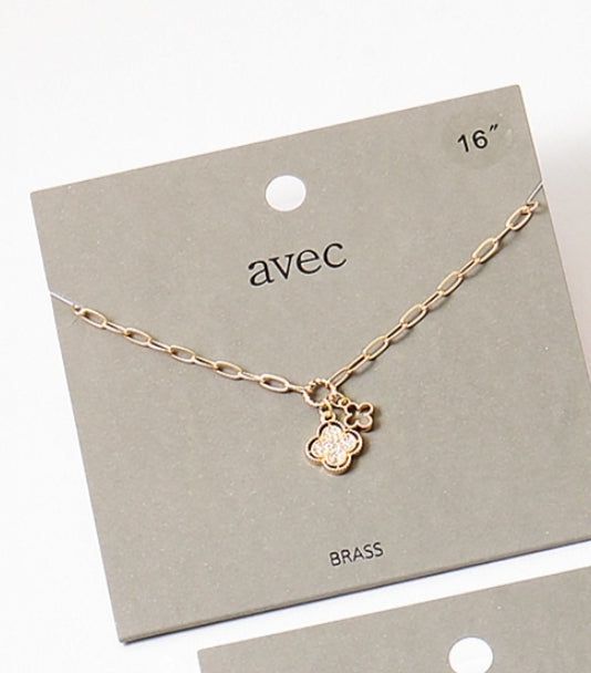 Clover charm necklace