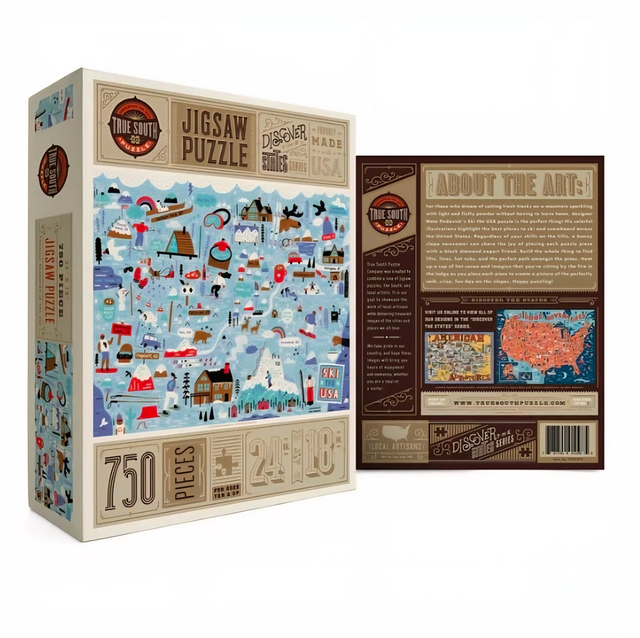 True South Puzzle - Ski the USA